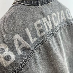 Balenciaga - Logo-Print Organic Denim Jacket
